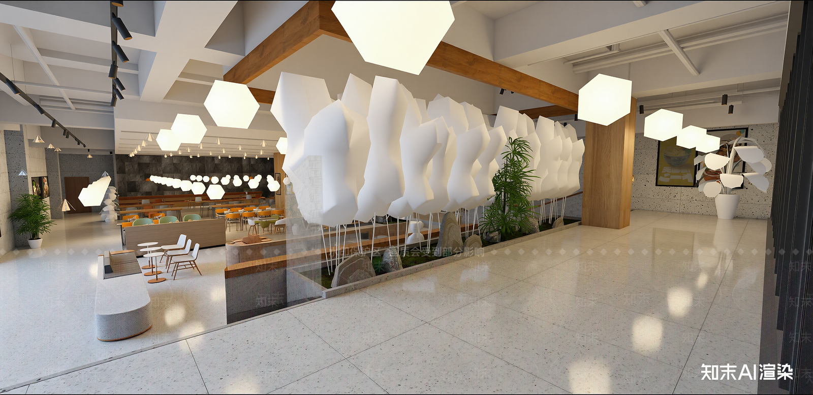 现代食堂SU模型下载【ID:1216077403】