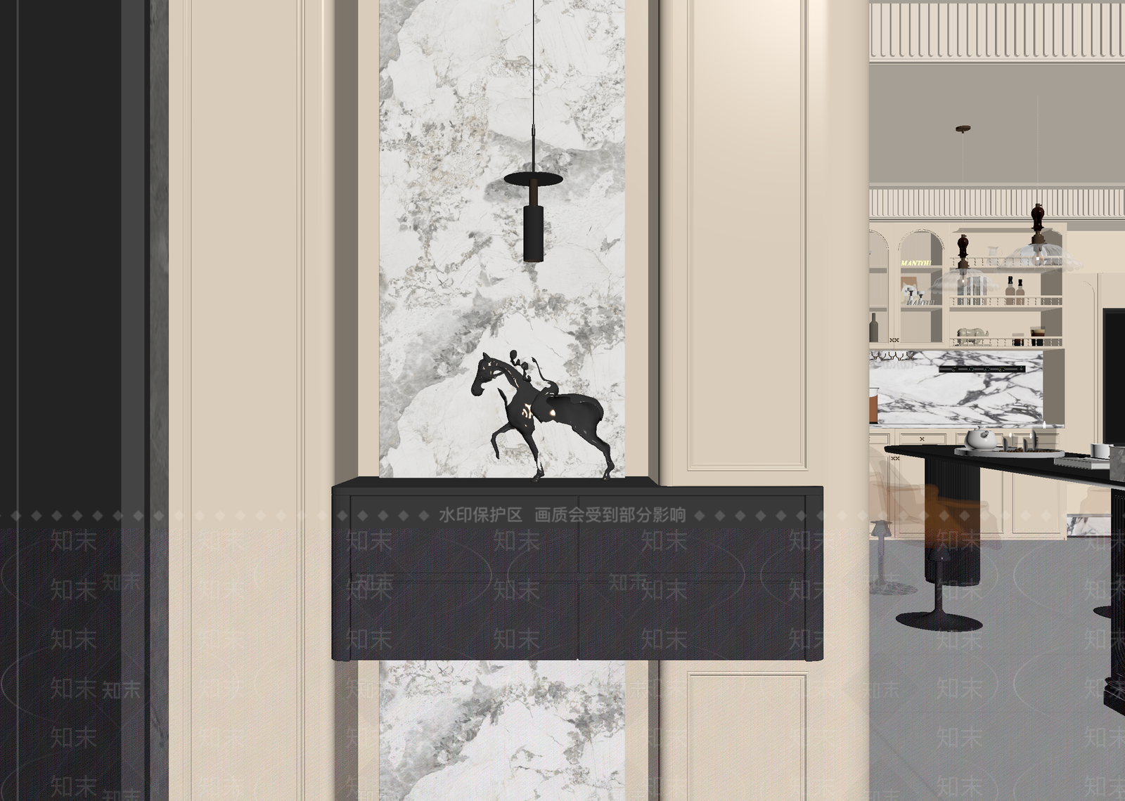 法式玄关3D模型下载【ID:1215065332】