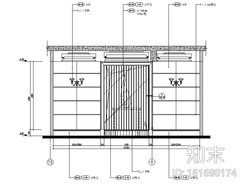 [长沙]高端私人豪宅设计CAD施工图（含效果图）cad施工图下载【ID:161690174】