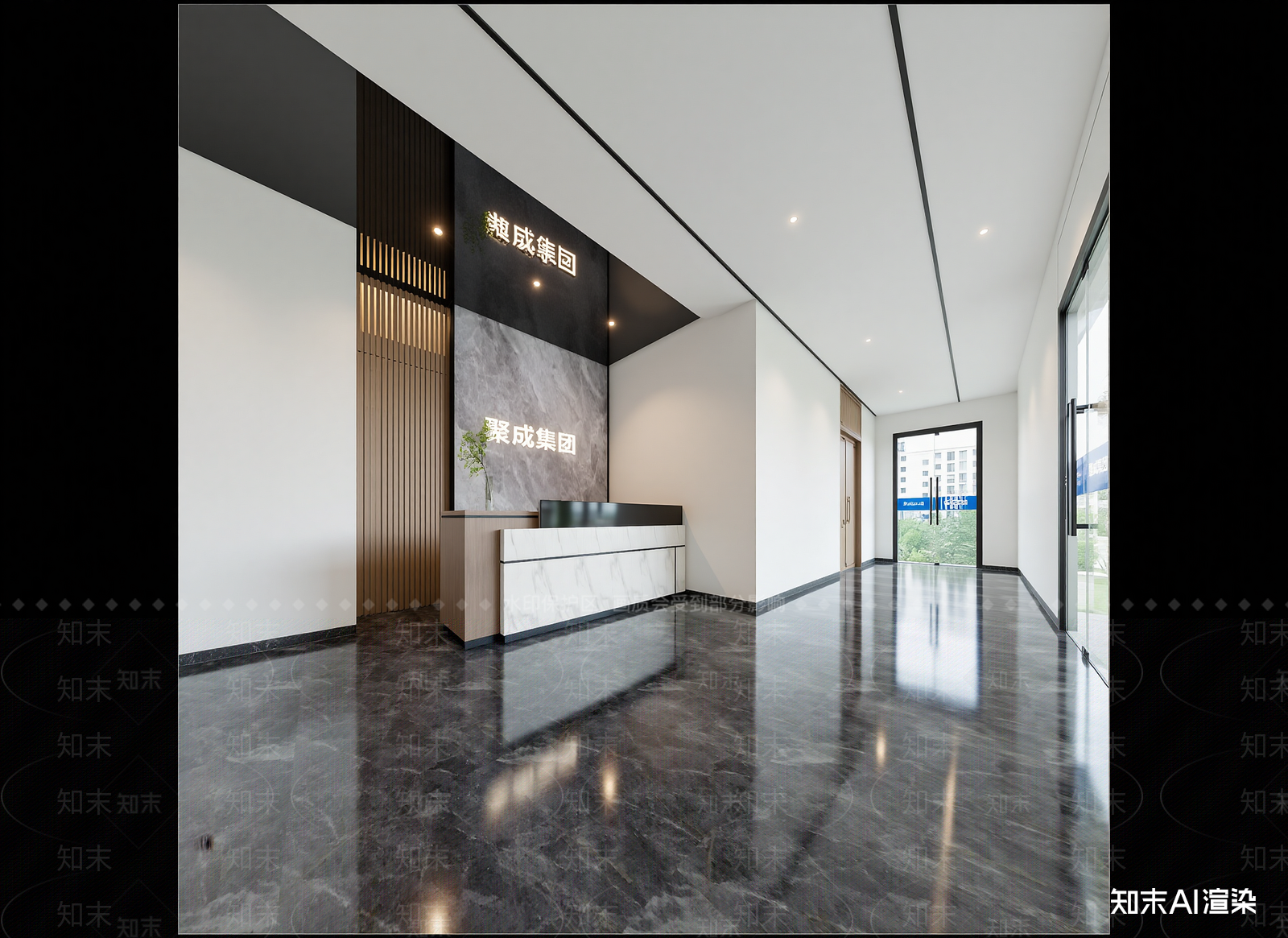 现代办公大厅3D模型下载【ID:1214289794】