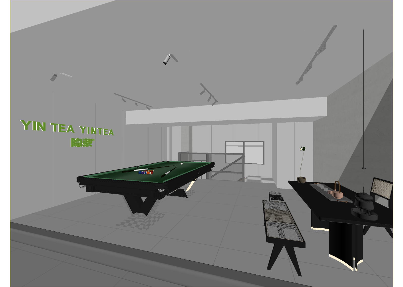 现代茶馆3D模型下载【ID:1214681250】