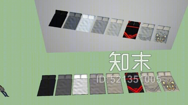 床单和枕套SU模型下载【ID:521351005】