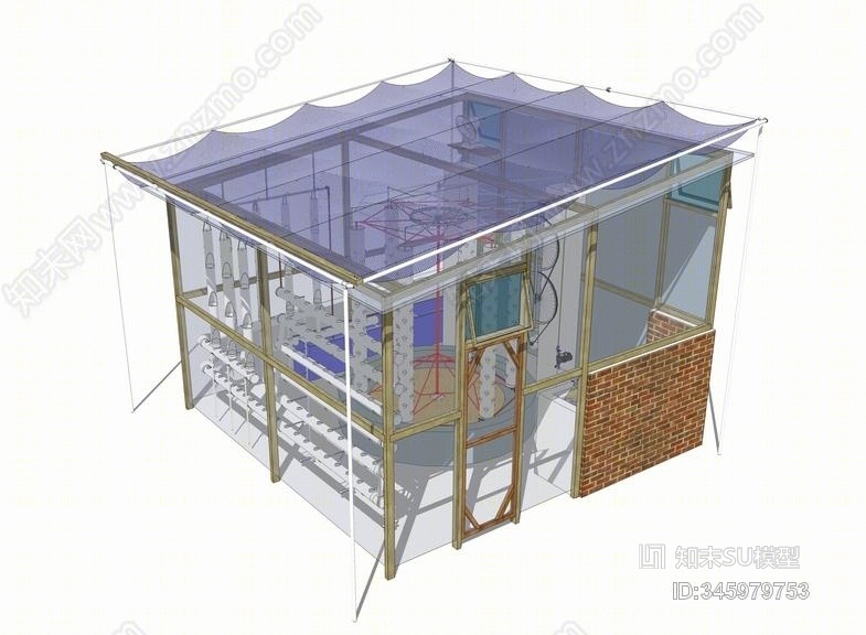 阳光房SU模型下载【ID:345979753】