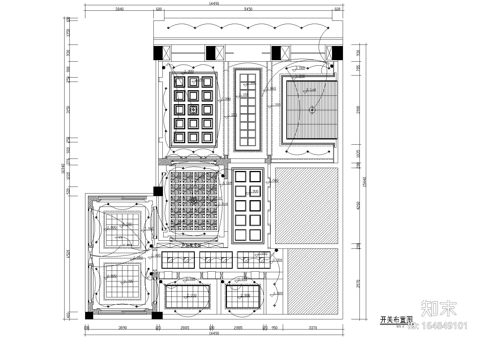 君澜吊顶生活馆设计施工图+效果图+门头施工图下载【ID:164849101】