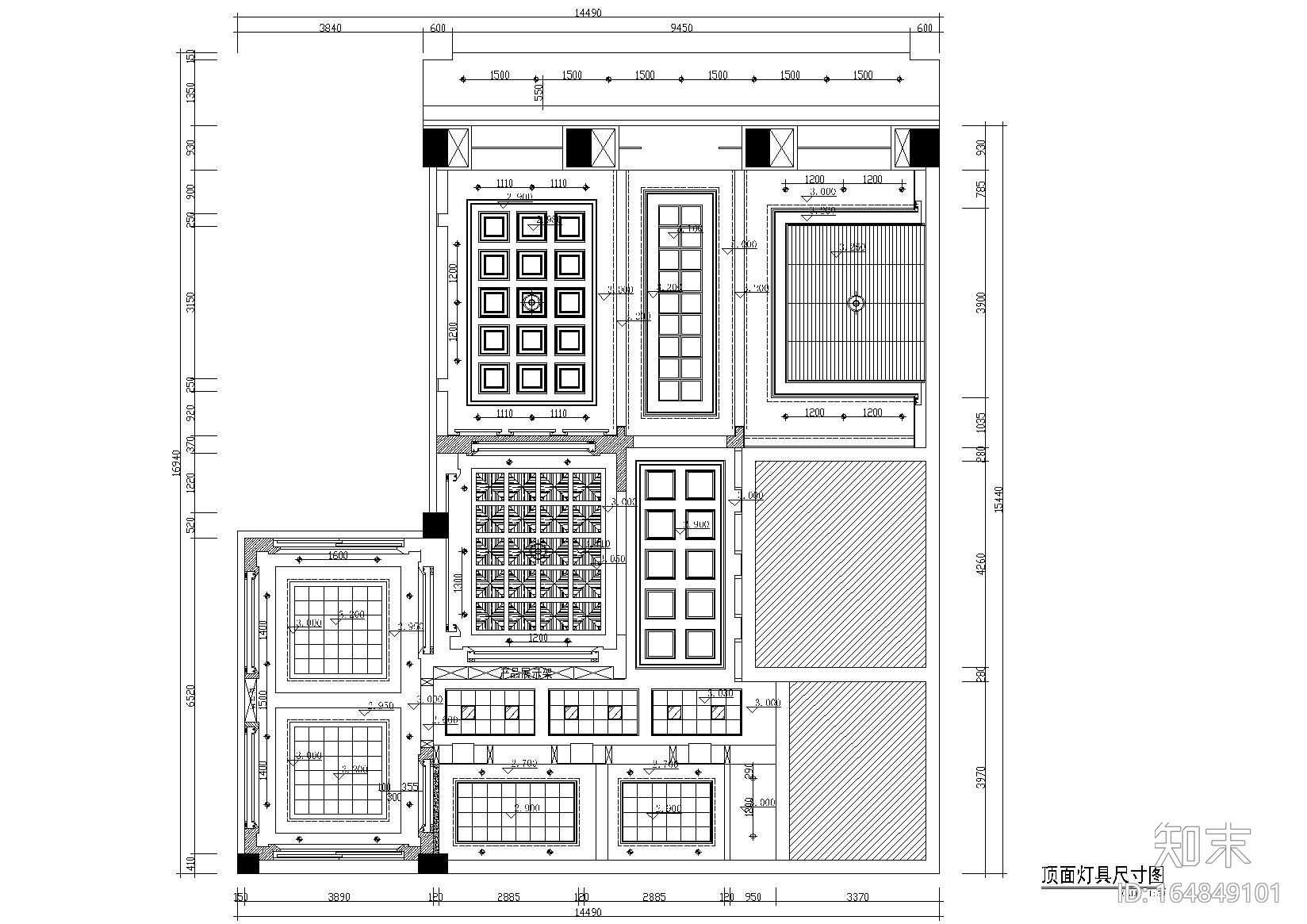 君澜吊顶生活馆设计施工图+效果图+门头施工图下载【ID:164849101】