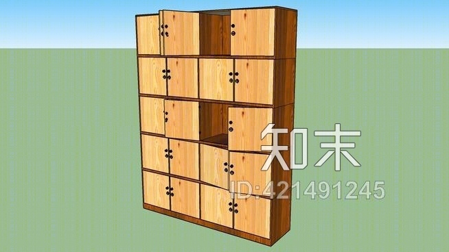 个人员工橱柜（壁虎家具）SU模型下载【ID:421491245】