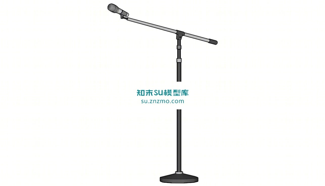 话筒架上的话筒SU模型下载【ID:148502275】
