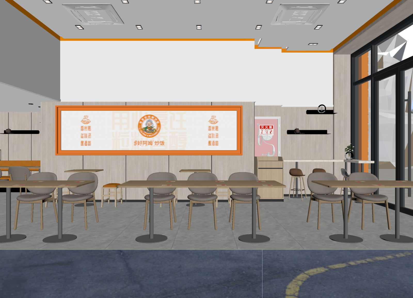 现代快餐店3D模型下载【ID:1214392984】