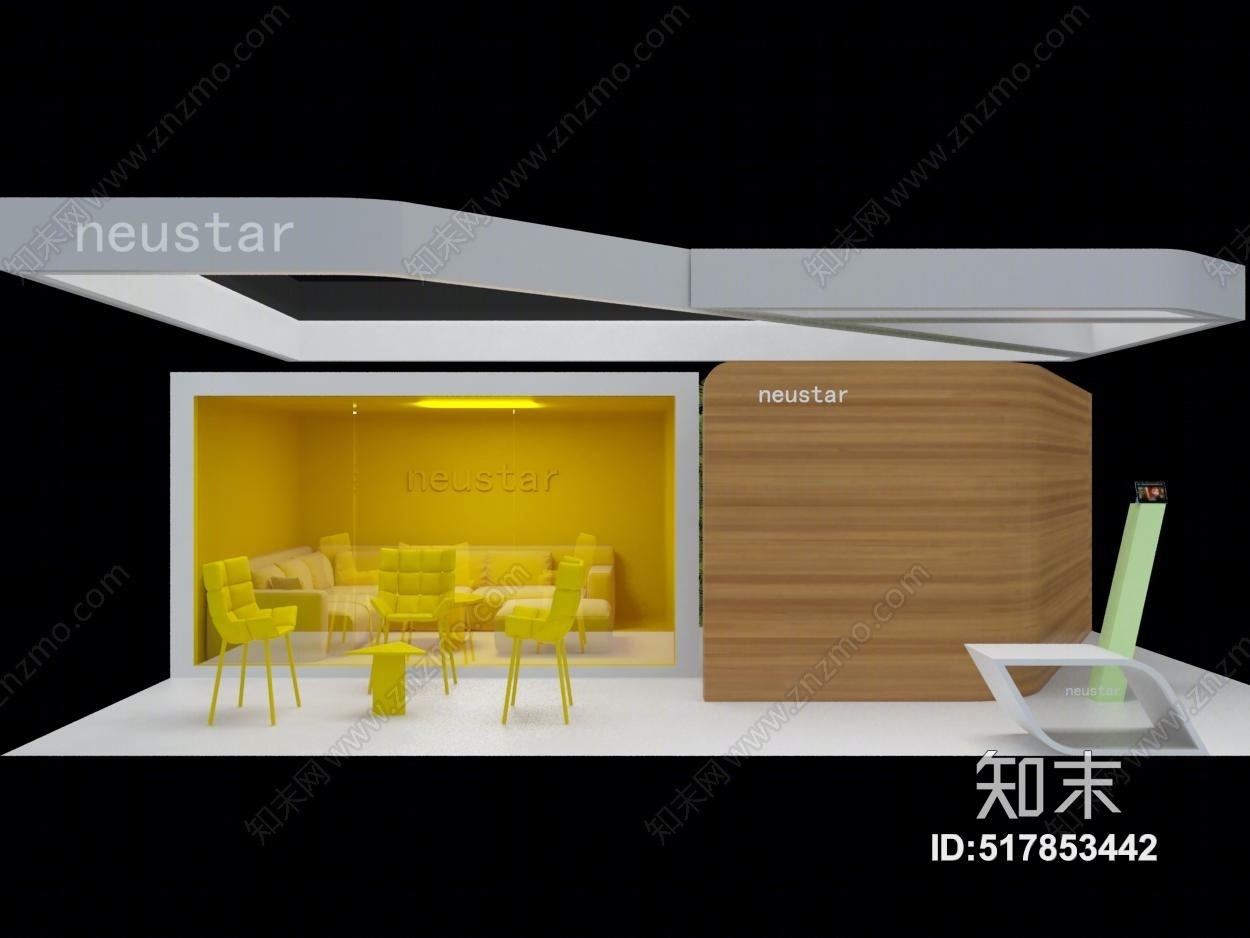 现代商业室内展厅3D模型下载【ID:517853442】