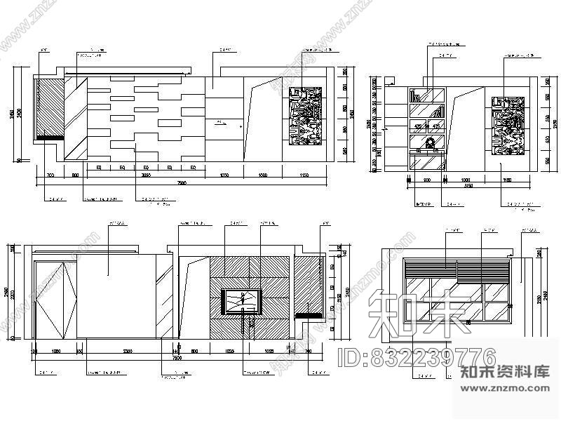 图块/节点客厅立面图施工图下载【ID:832239776】