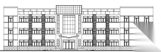 某三层办公楼建筑方案图cad施工图下载【ID:151435134】