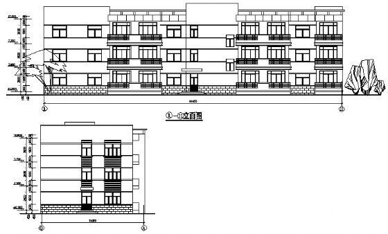 某三层办公楼建筑方案图cad施工图下载【ID:151435134】