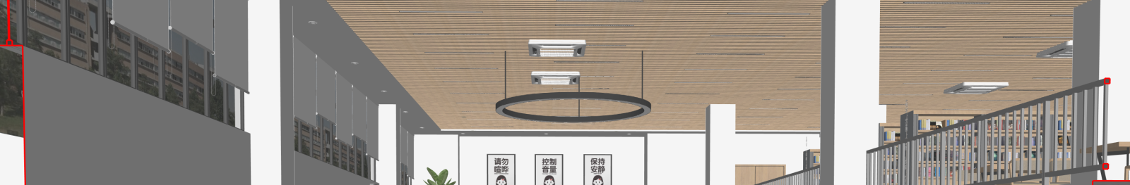 现代图书馆SU模型下载【ID:1216048711】