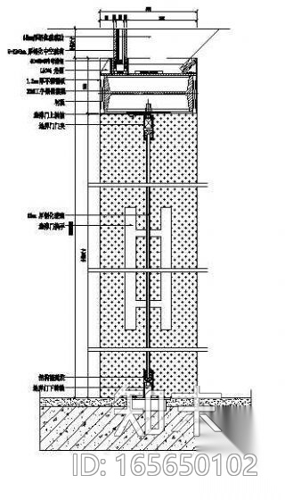 地弹门节点图cad施工图下载【ID:165650102】