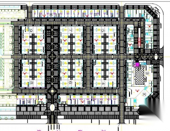 某底层为商业的小区施工图cad施工图下载【ID:161101143】
