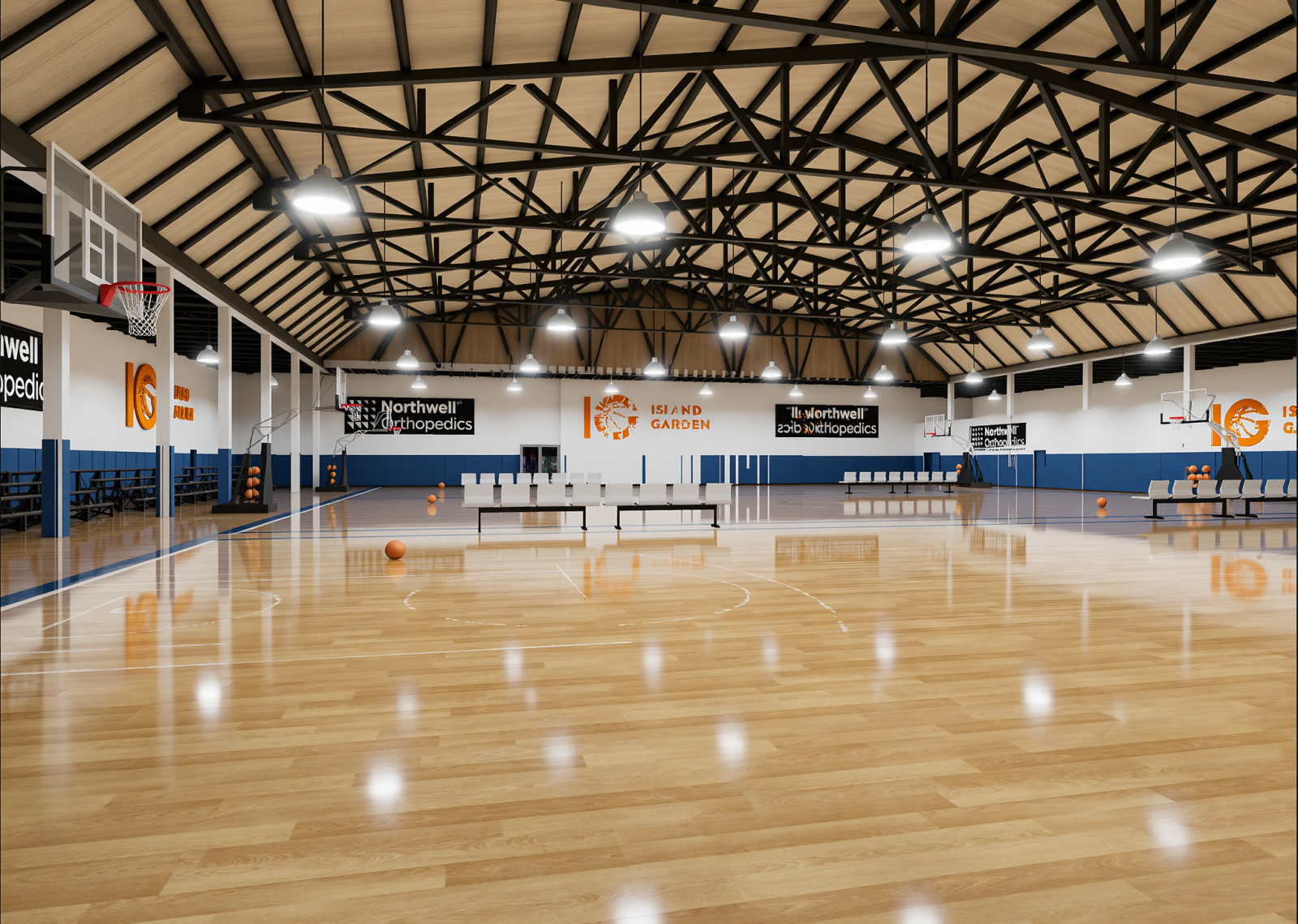 现代篮球场3D模型下载【ID:1214703807】