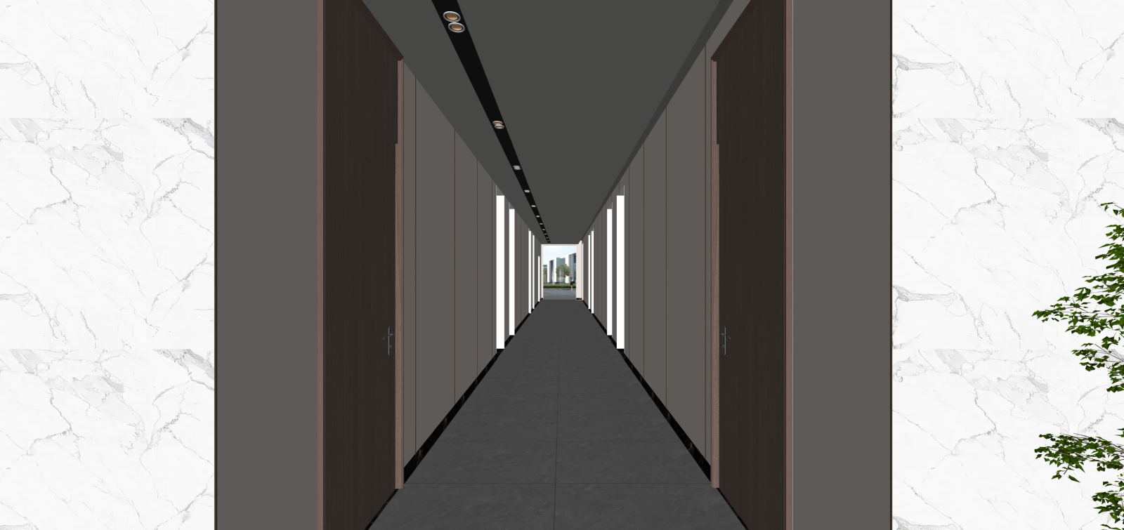 现代办公大堂SU模型下载【ID:1216069423】