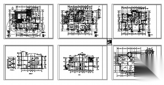 某三层豪华别墅建筑方案图cad施工图下载【ID:149889113】