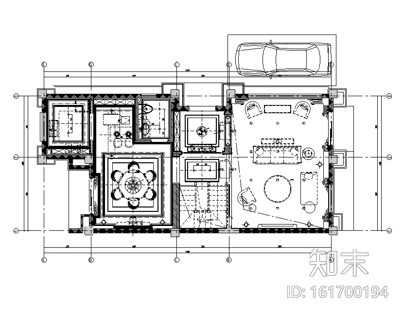 不在巴黎的浪漫|熊猫小镇T3别墅设计施工图（附效果图）cad施工图下载【ID:161700194】