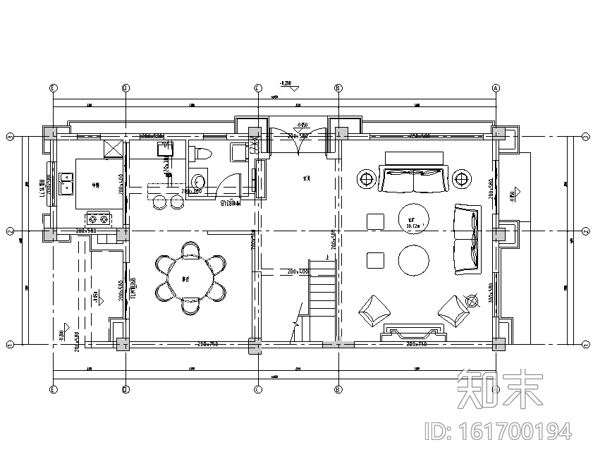 不在巴黎的浪漫|熊猫小镇T3别墅设计施工图（附效果图）cad施工图下载【ID:161700194】