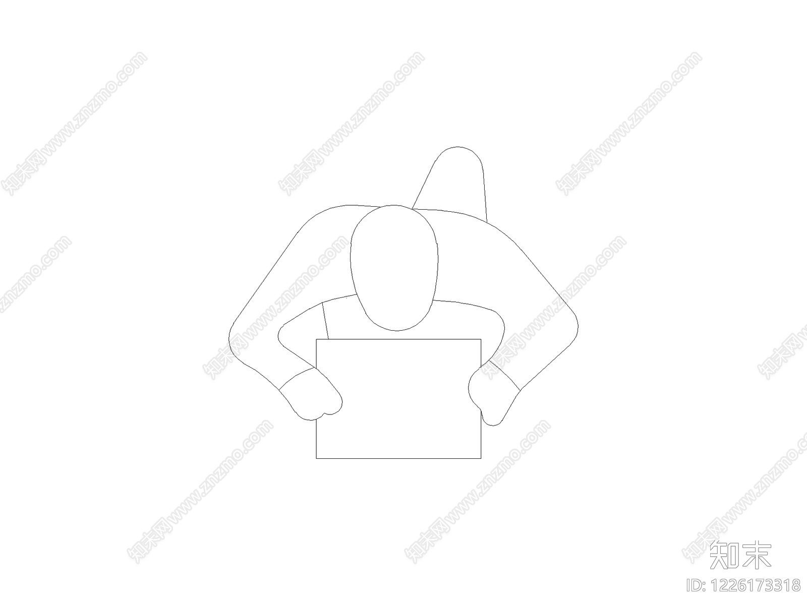 现代人物CAD图纸