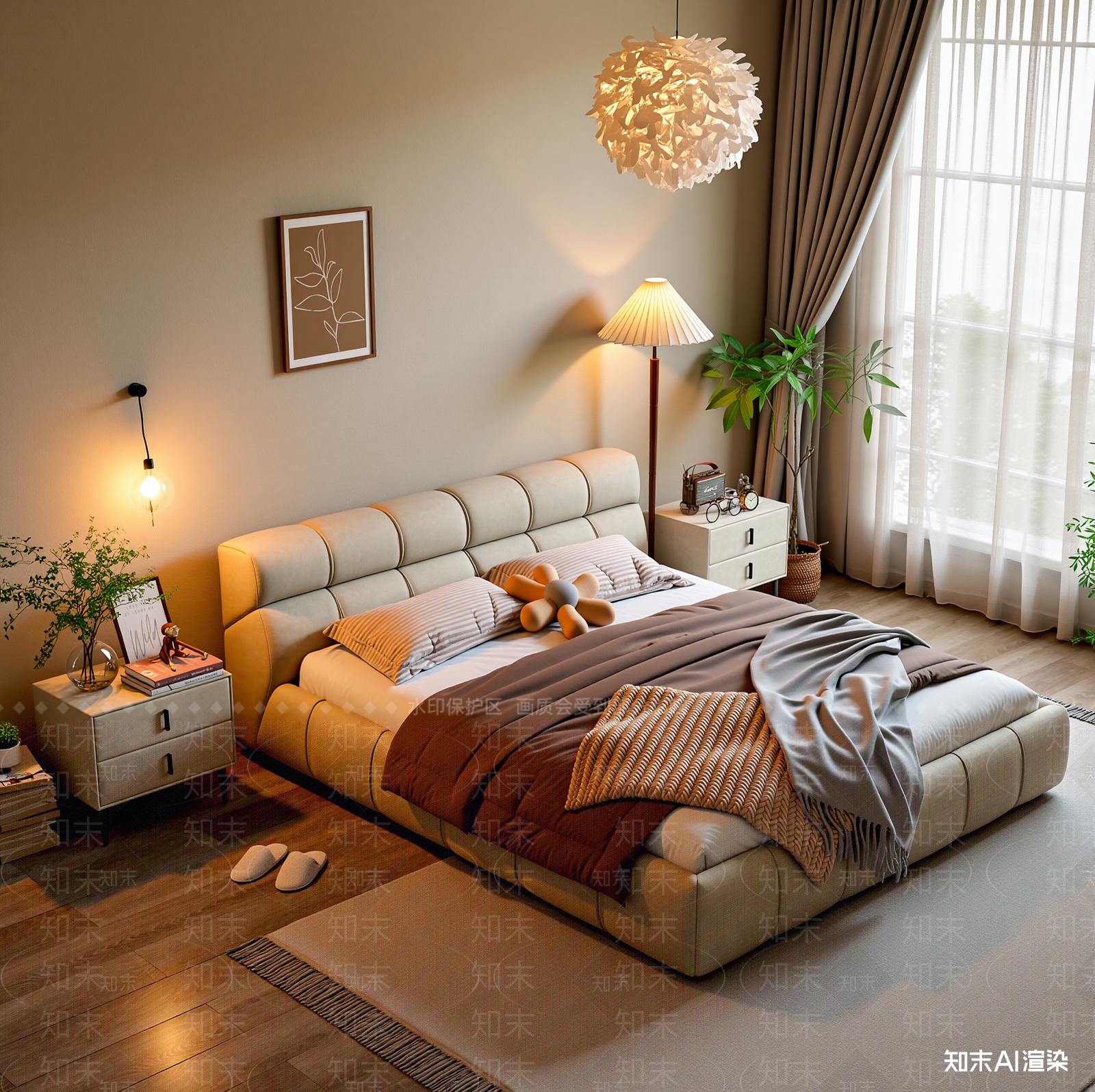 现代家居卧室3D模型下载【ID:1221626810】