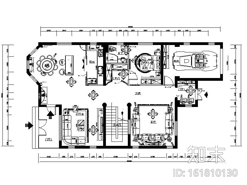 现代简约风格别墅设计施工图cad施工图下载【ID:161810130】