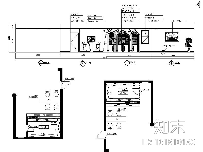 现代简约风格别墅设计施工图cad施工图下载【ID:161810130】