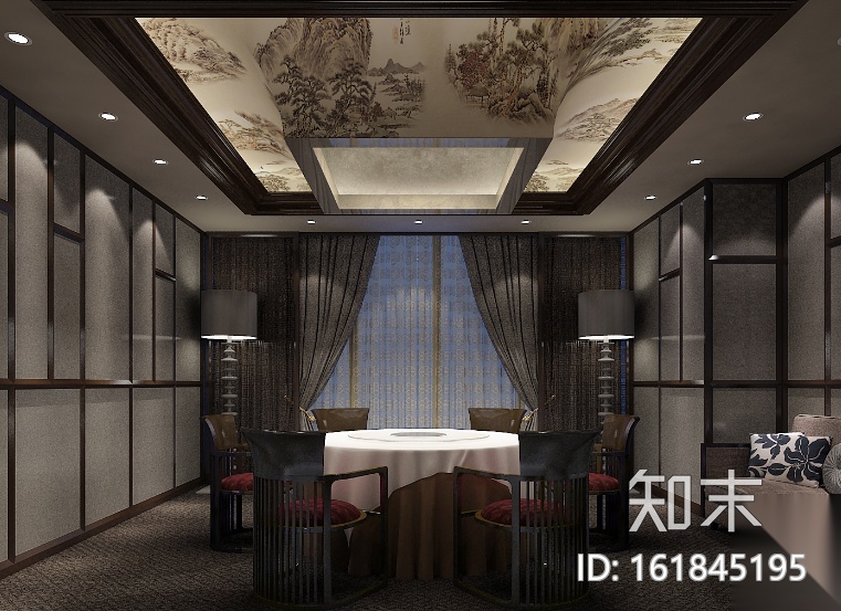 400平方酒店设计施工图（附效果图）cad施工图下载【ID:161845195】