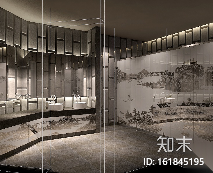 400平方酒店设计施工图（附效果图）cad施工图下载【ID:161845195】