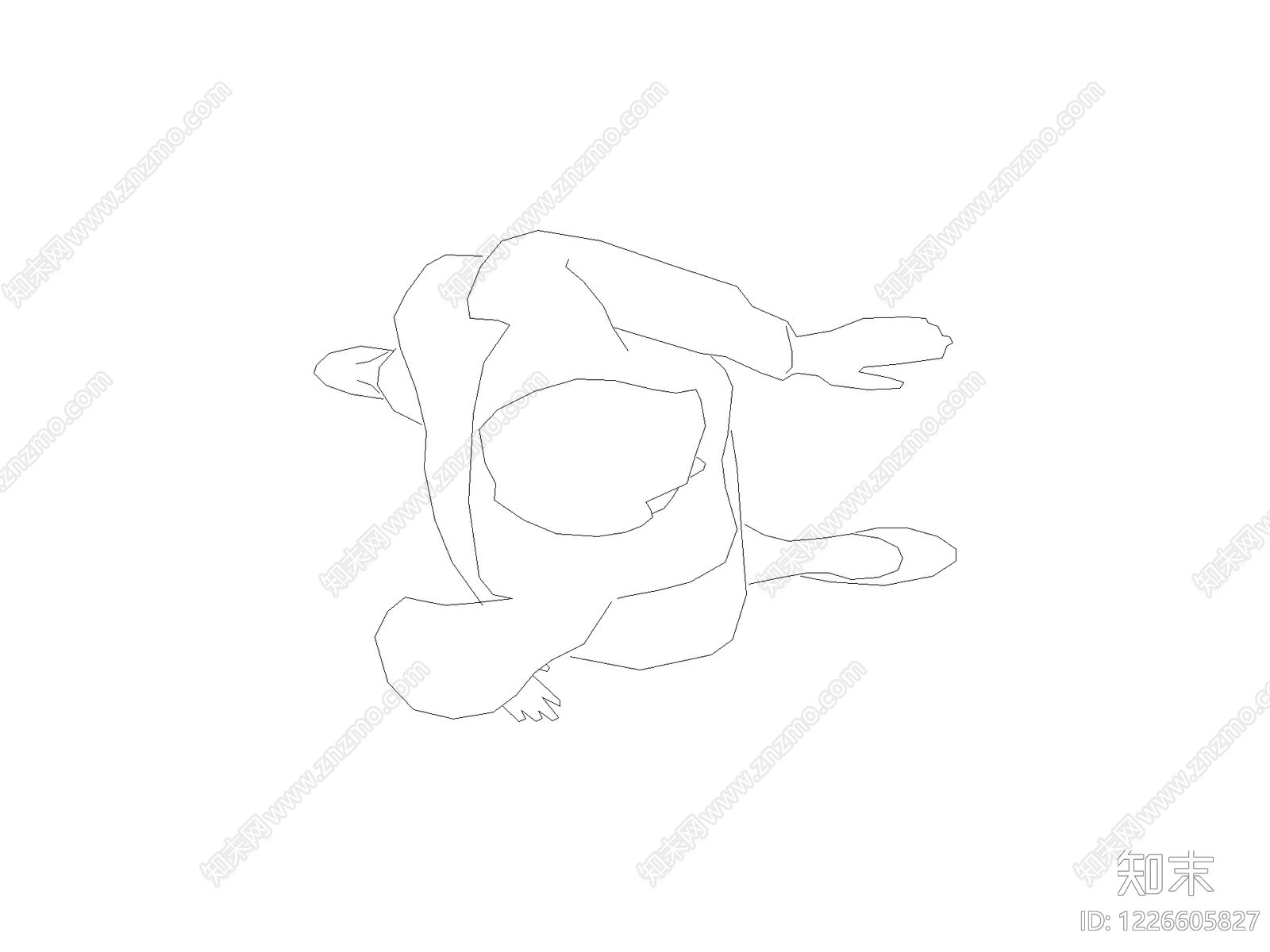 现代人物CAD图纸