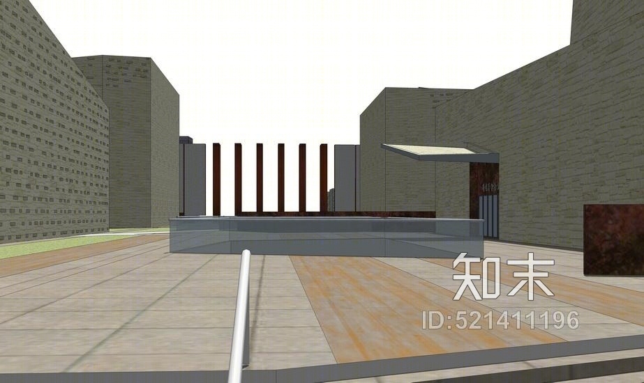 现代展览馆SU模型下载【ID:521411196】