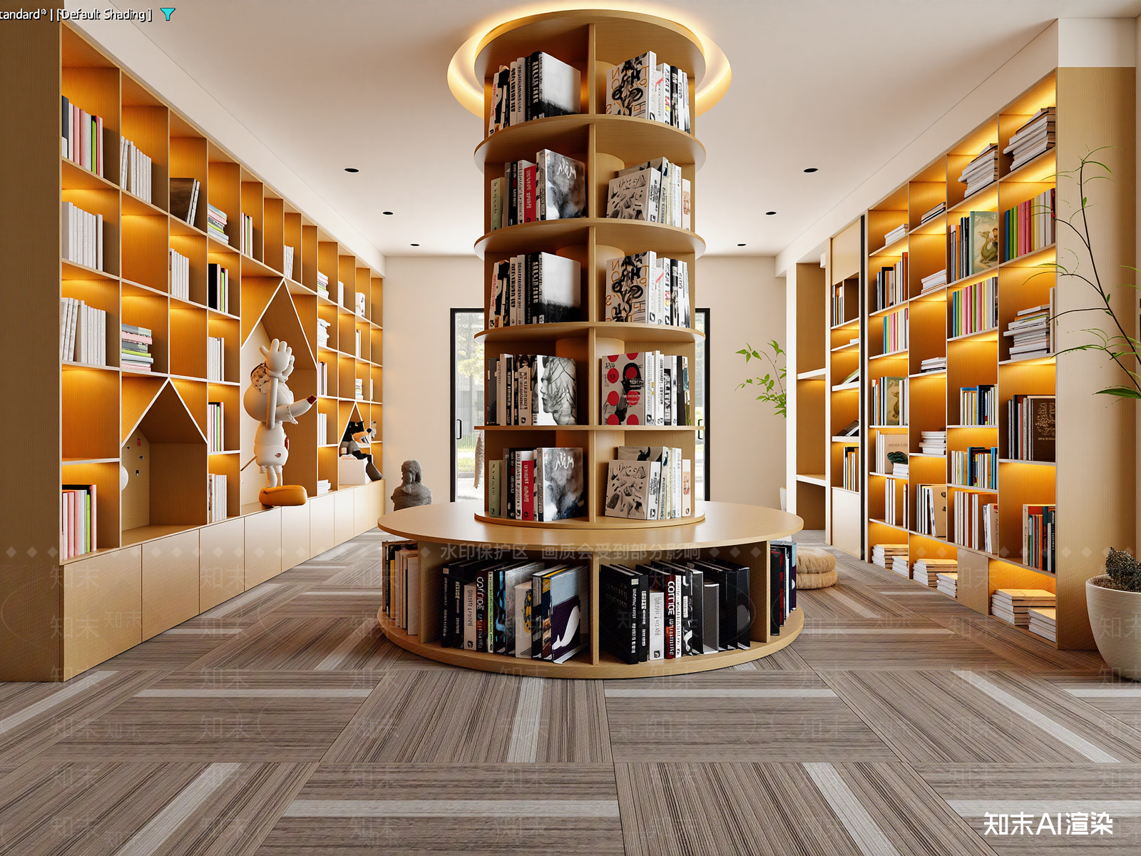 现代图书馆3D模型下载【ID:1213878119】
