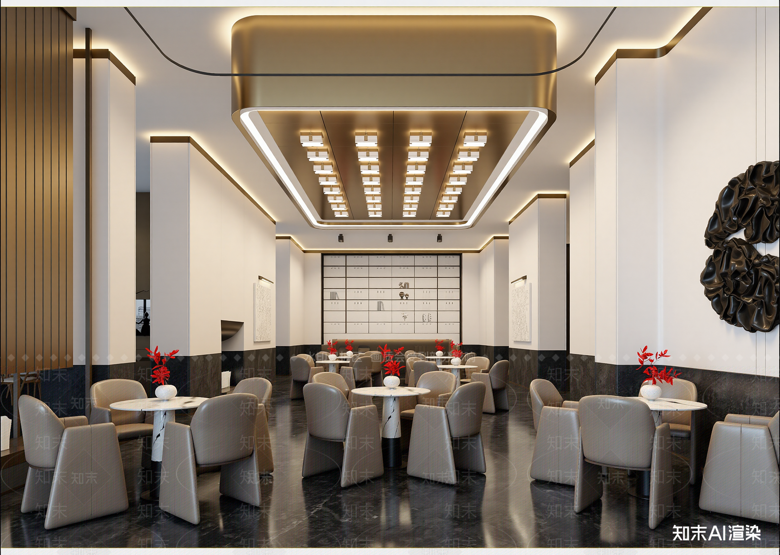 新中式咖啡厅3D模型下载【ID:1214808776】