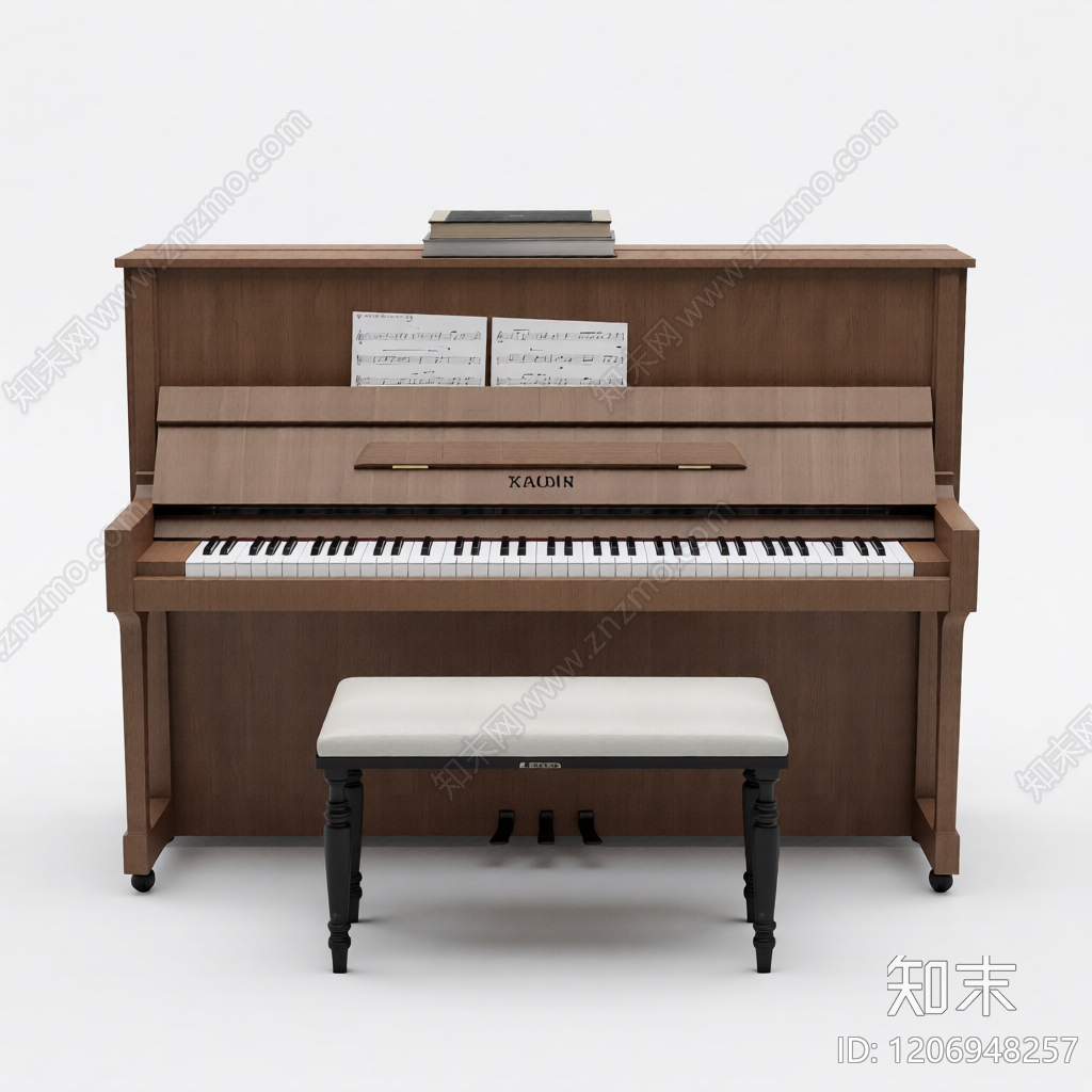 雅马哈立式钢琴组合3D模型下载【ID:1206948257】
