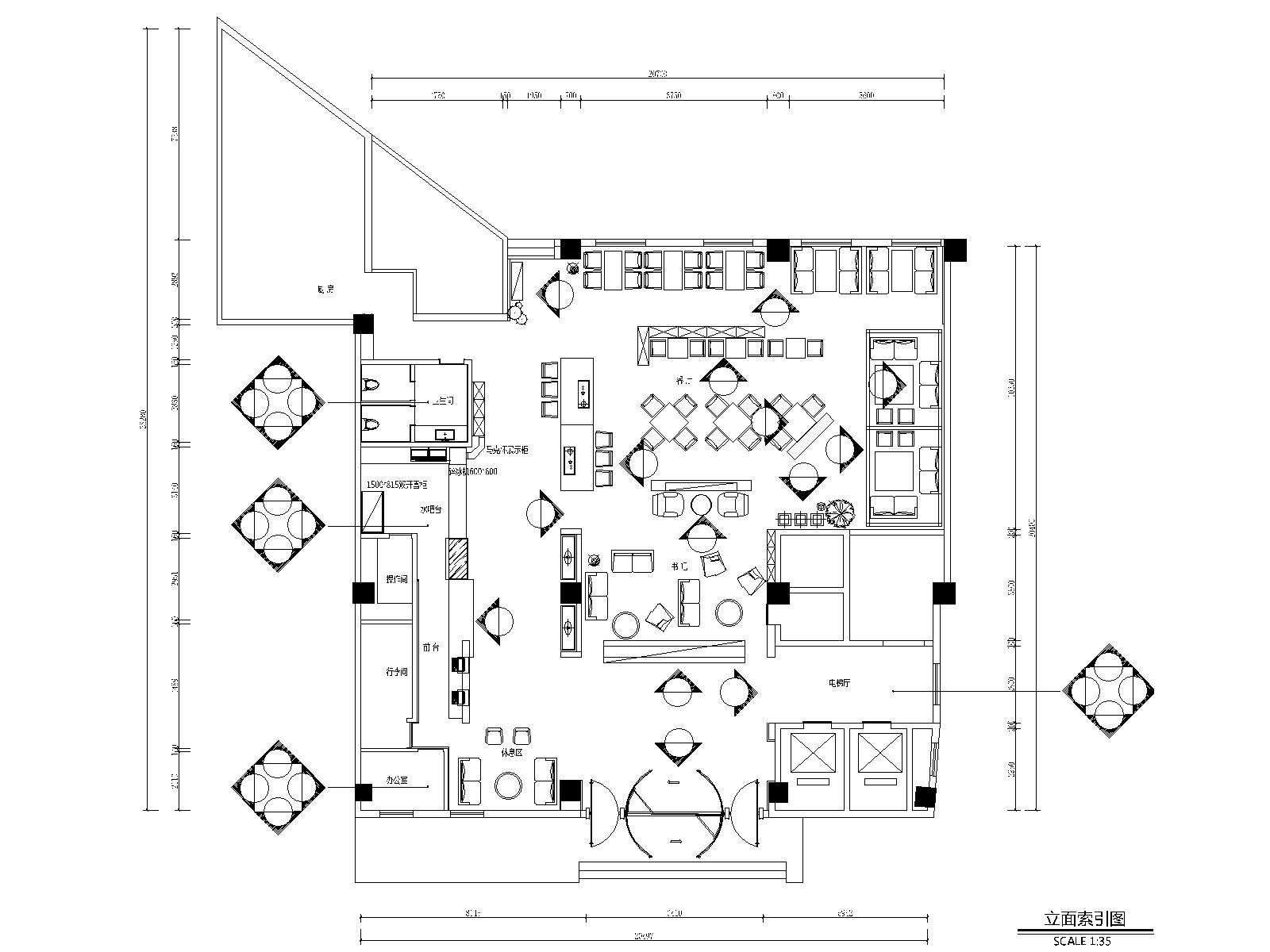 喆啡连锁酒店大堂客房设计施工图+效果图施工图下载【ID:160711188】