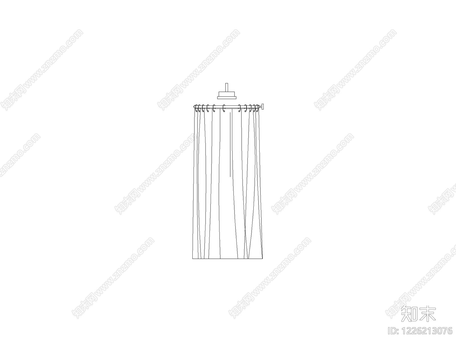 窗帘cad施工图下载【ID:1226213076】