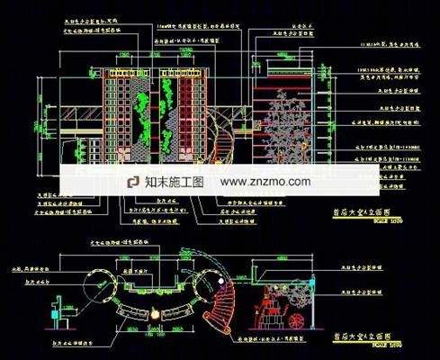 宾馆大堂设计cad施工图下载【ID:66923666】