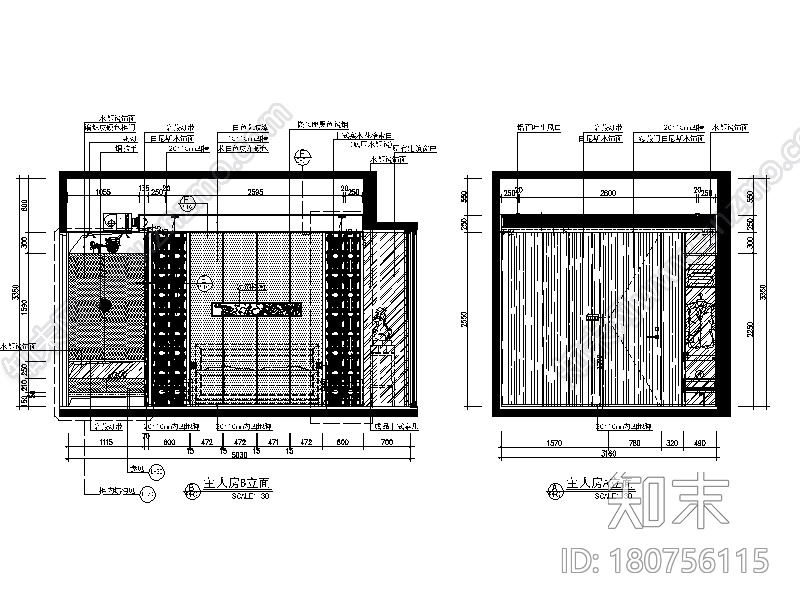 [广东]新中式样板房设计CAD施工图（含实景图和效果图）cad施工图下载【ID:180756115】