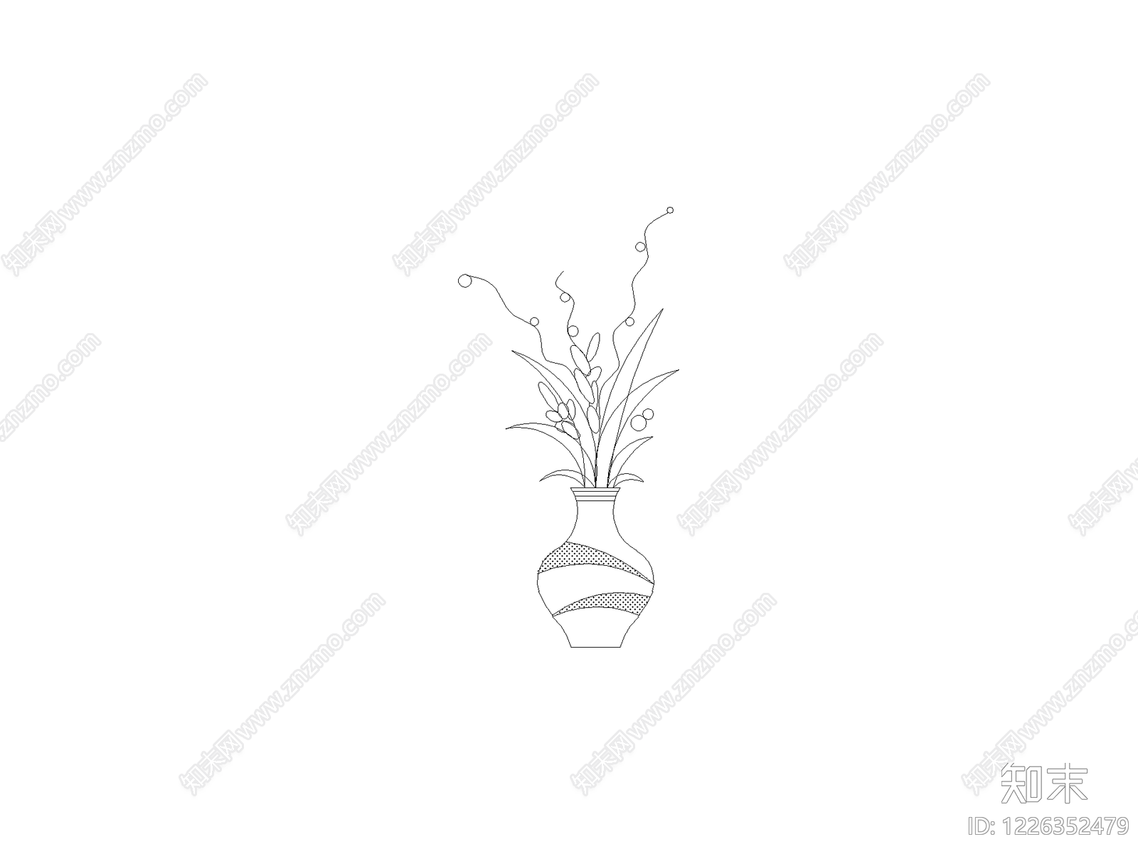 现代摆件CAD图纸