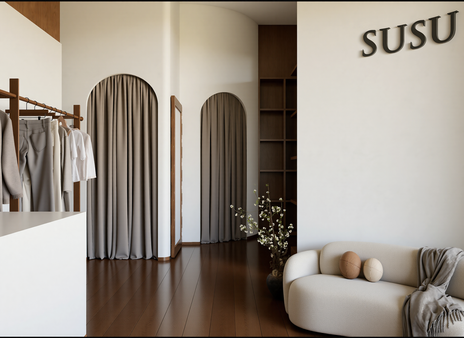 中古服装展厅3D模型下载【ID:1215096869】