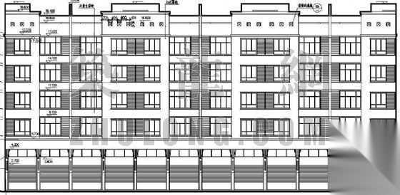 某沿街商业住宅楼建筑设计方案cad施工图下载【ID:149853147】