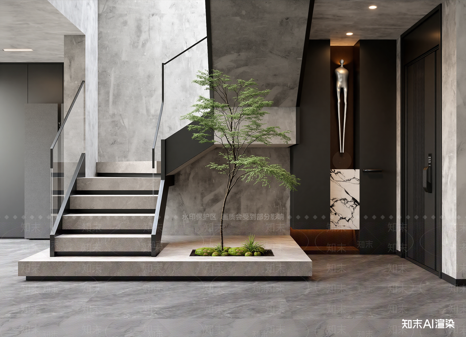 现代大厅3D模型下载【ID:1214677425】