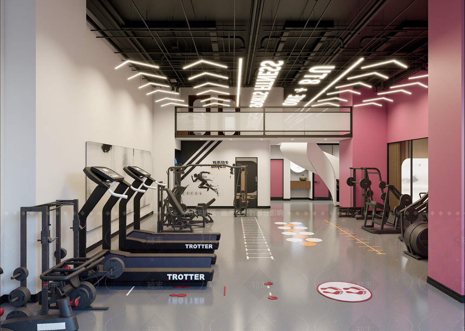 工业健身房3D模型下载【ID:1214957575】