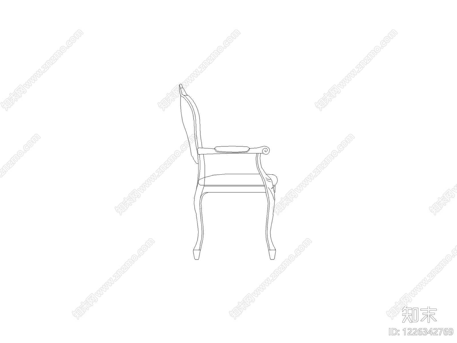 现代椅子CAD图纸