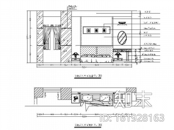 三居室设计方案图cad施工图下载【ID:161928163】