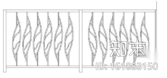 铁艺围栏cad施工图下载【ID:161883150】