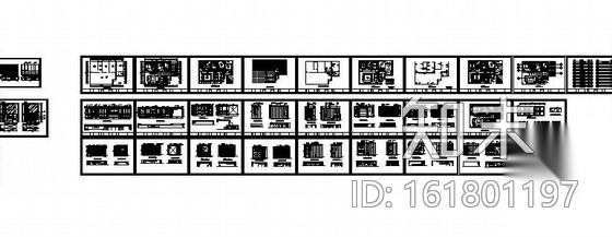 [合肥]经典欧式家装施工图（含效果图）cad施工图下载【ID:161801197】