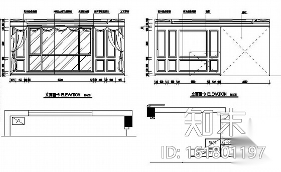 [合肥]经典欧式家装施工图（含效果图）cad施工图下载【ID:161801197】