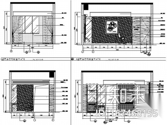 [重庆]现代简约酒店商务套房室内装修施工图cad施工图下载【ID:167468155】